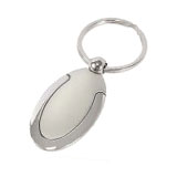 Металический брелок "Большой овал"