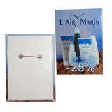 Прямоугольные закатные значки 65х90 мм